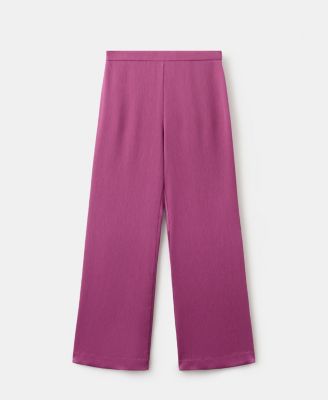 Women's Satin Straight-Fit Pants