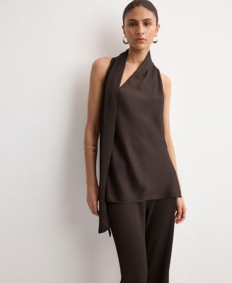 Women's Satin Straight-Fit Pants