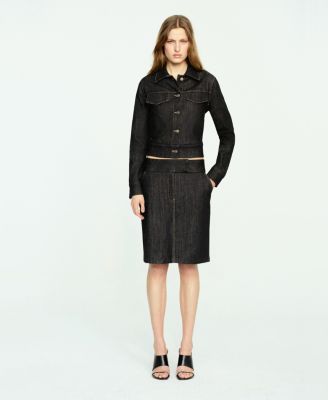 Women's Pockets Fitted Denim Jacket