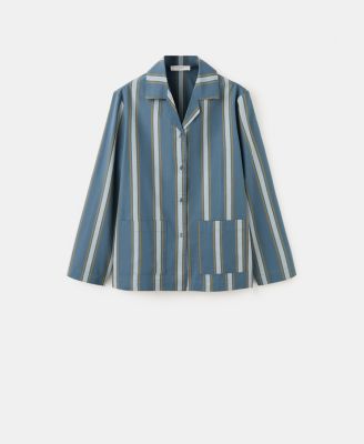 Women's Long Sleeve Striped Pajama Top