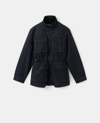 Women's Pockets Oversized Denim Barn Parka
