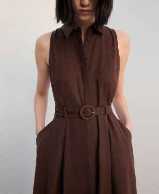 Women's Embroidered Shirt Dress