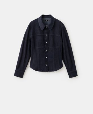 Women's Seams Denim Shirt