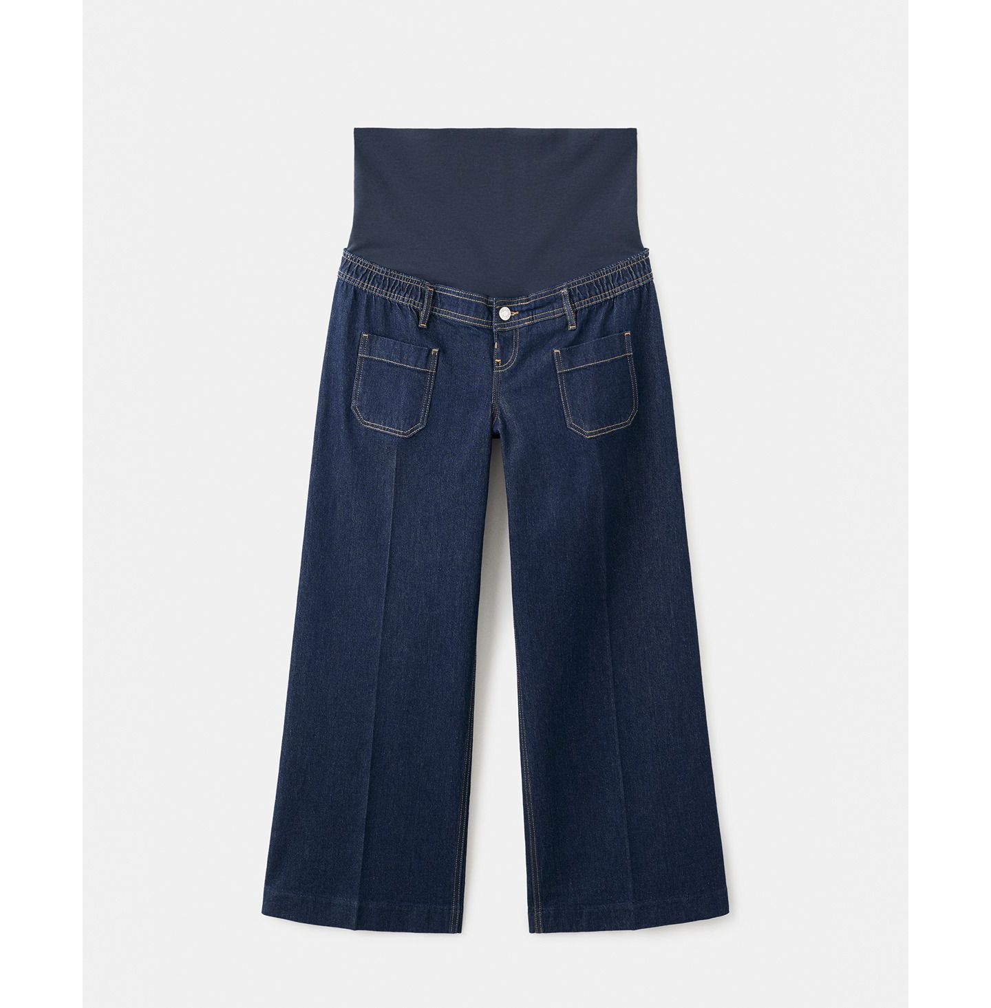 Женские джинсы MANGO Pockets Wide Leg Maternity, цвет: Синий — фото 2