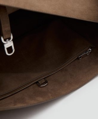 Women's Suede Leather Shopper Bag