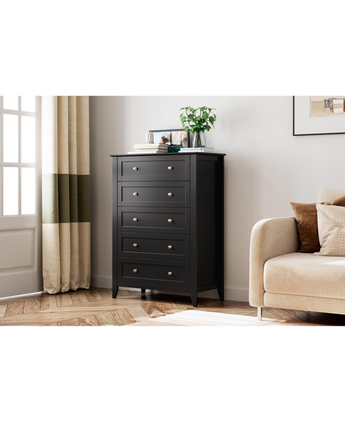 gaomon 5 Drawers Dresser for Bedroom,Storage Dressers Organizer with Handles & Deep Drawers