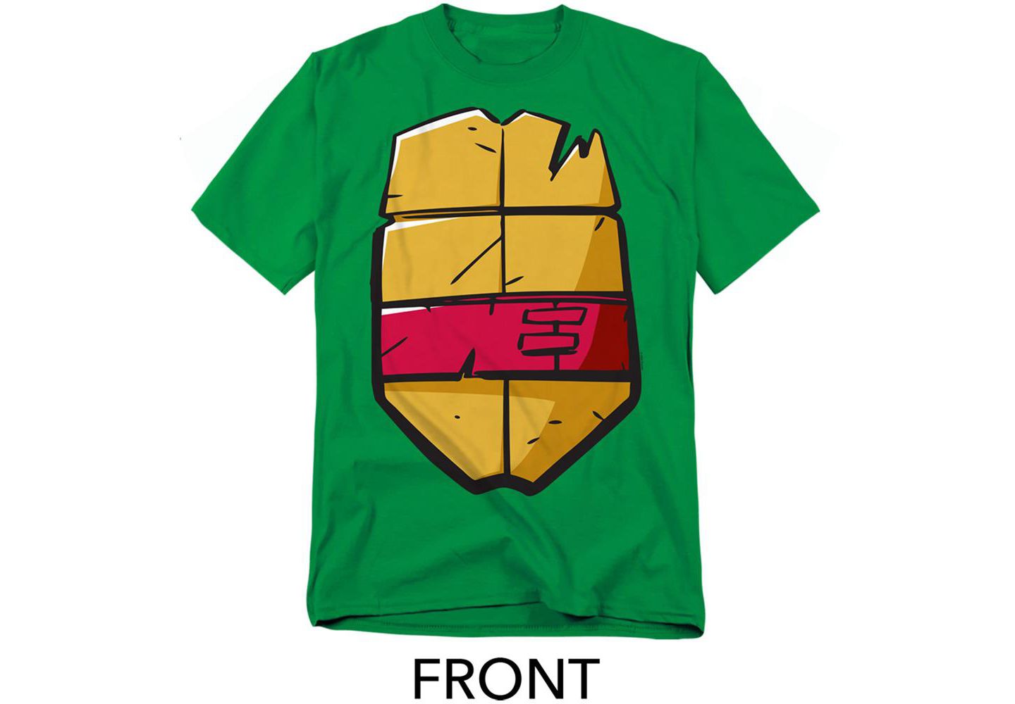 Мужская футболка Teenage Mutant Ninja Turtles 2012 Raphael Shell Front Back, цвет: Зелёный — фото 2