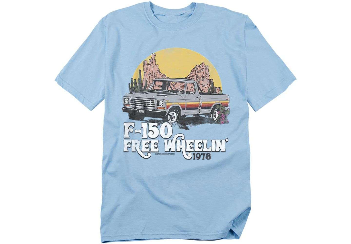 Мужская футболка Mustang Ford Trucks F150 Desert Ride, цвет: Светлый синий — фото 1