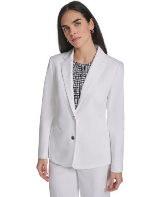 Petite Notch Collar Long-Sleeve Jacket image