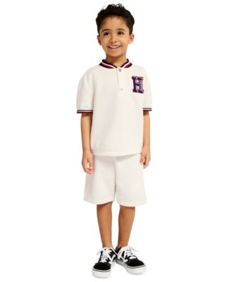 Boys' 2T-7 Short-Sleeve Polo Shirt and Shorts, 2-Piece Set