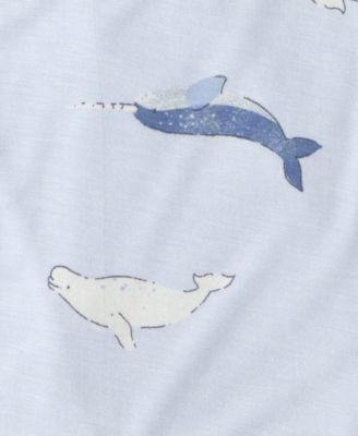 PurelySoft by Carter’s Baby Boys' Whale Sleeveless Romper, 2-Pack