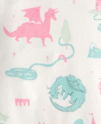 Boys' Toddler 2T-5T Short-Sleeve T-Shirt and Snug-Fit Pants, 4-Piece Pajama Set