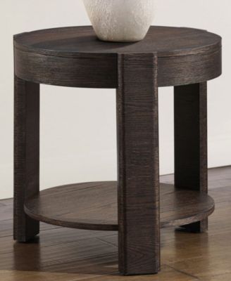 Ember 24" Wood Round End Table