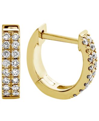 Diamond Huggie Earrings (1/3 ct. t.w.) in 14k Yellow Gold