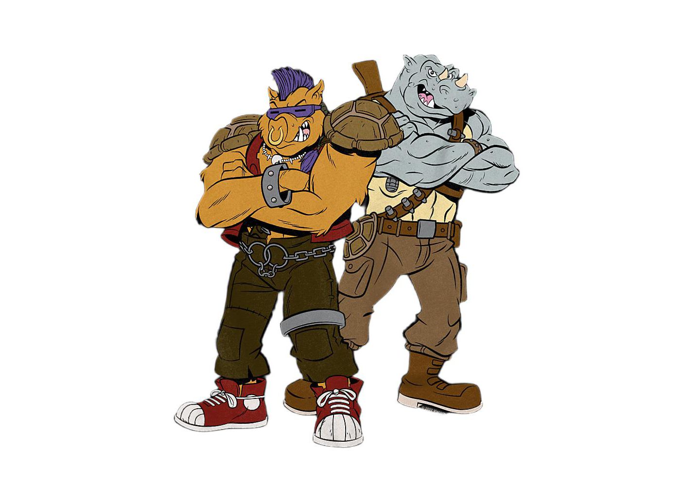 Мужская футболка Teenage Mutant Ninja Turtles Bebop And Rocksteady, цвет: Чёрный — фото 2