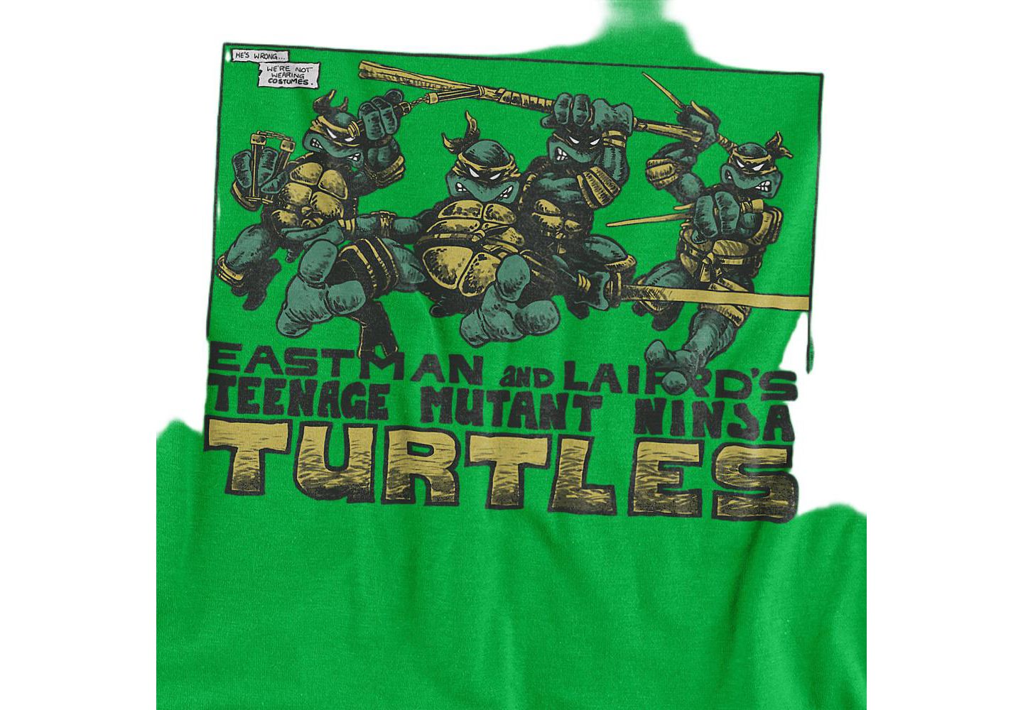 Мужская футболка Teenage Mutant Ninja Turtles Leaping Over Logo, цвет: Зелёный — фото 2