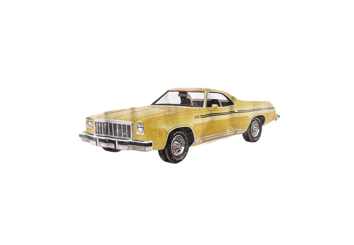 Мужская футболка Corvette Big & Tall Chevy Chevrolet El Camino, цвет: Белый — фото 3