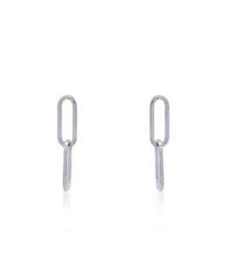 Double Paperclip Link Drop Earrings
