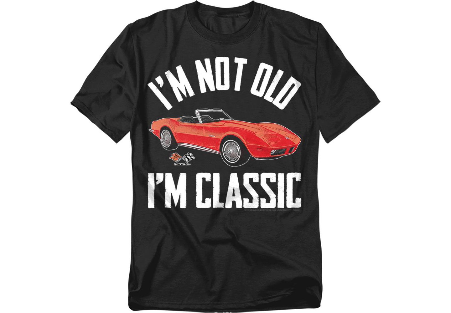 Мужская футболка Corvette I'm Not Old I'm Classic, цвет: Чёрный — фото 1