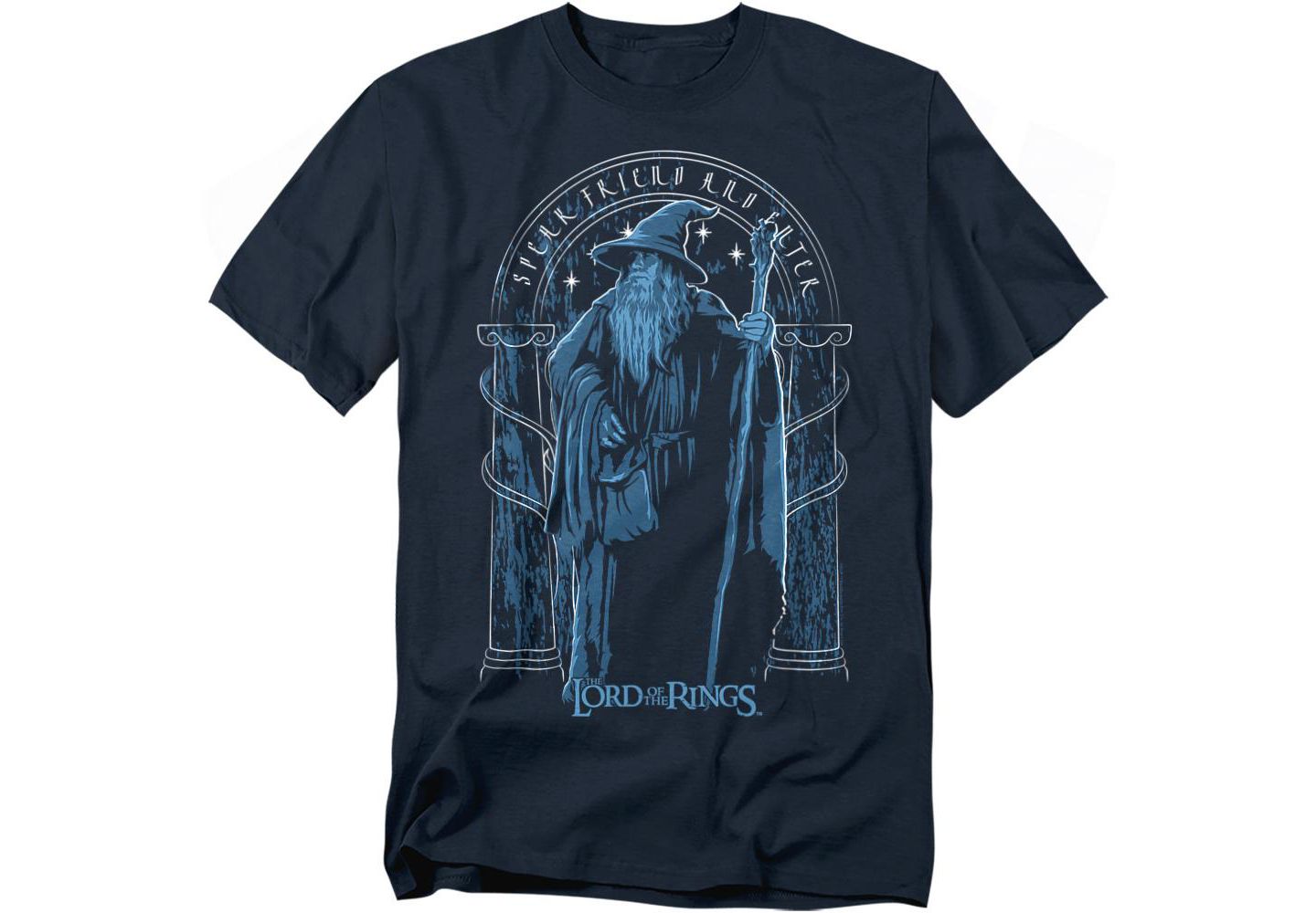 Мужская футболка Lord Of The Rings Gandalf Doors Of Moria, цвет: Тёмно-синий — фото 1