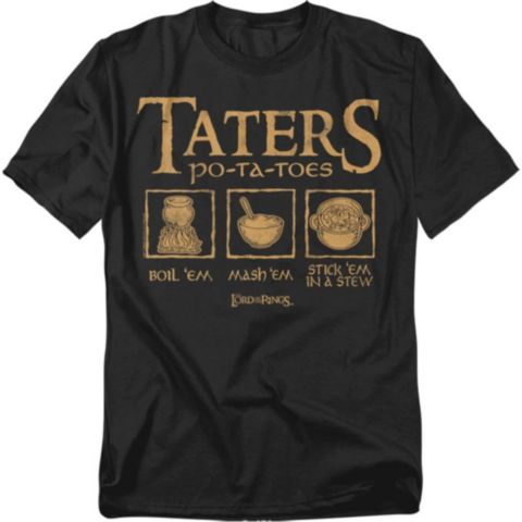 Мужская футболка Lord Of The Rings Taters, цвет: Чёрный