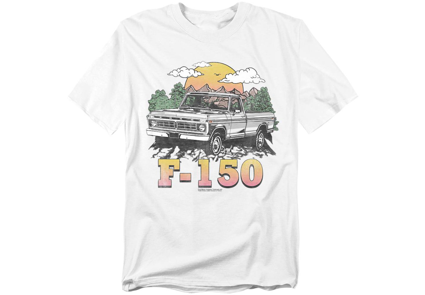 Мужская футболка Mustang Ford Trucks F150 Mountain Ride, цвет: Белый — фото 1