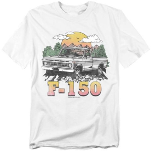 Мужская футболка Mustang Ford Trucks F150 Mountain Ride, цвет: Белый