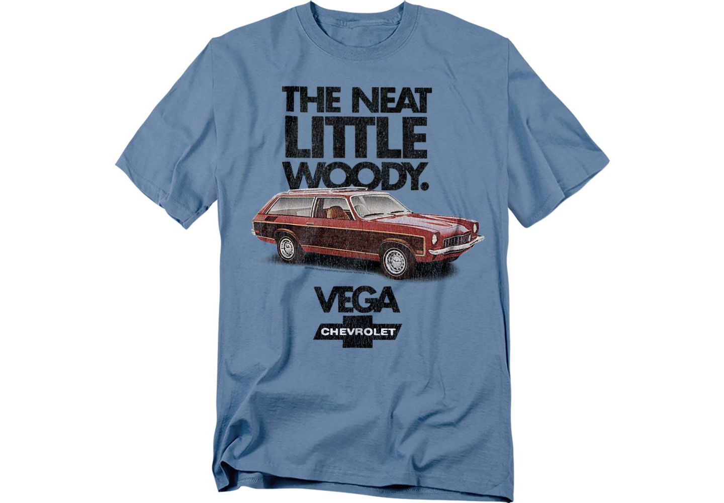 Мужская футболка Corvette Chevrolet Vega The Neat Little Woody, цвет: Синий — фото 1