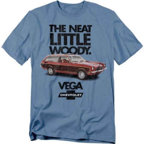 Мужская футболка Corvette Chevrolet Vega The Neat Little Woody, цвет: Синий