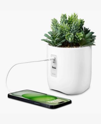 Power Plant Faux Succulent USB Charging Station