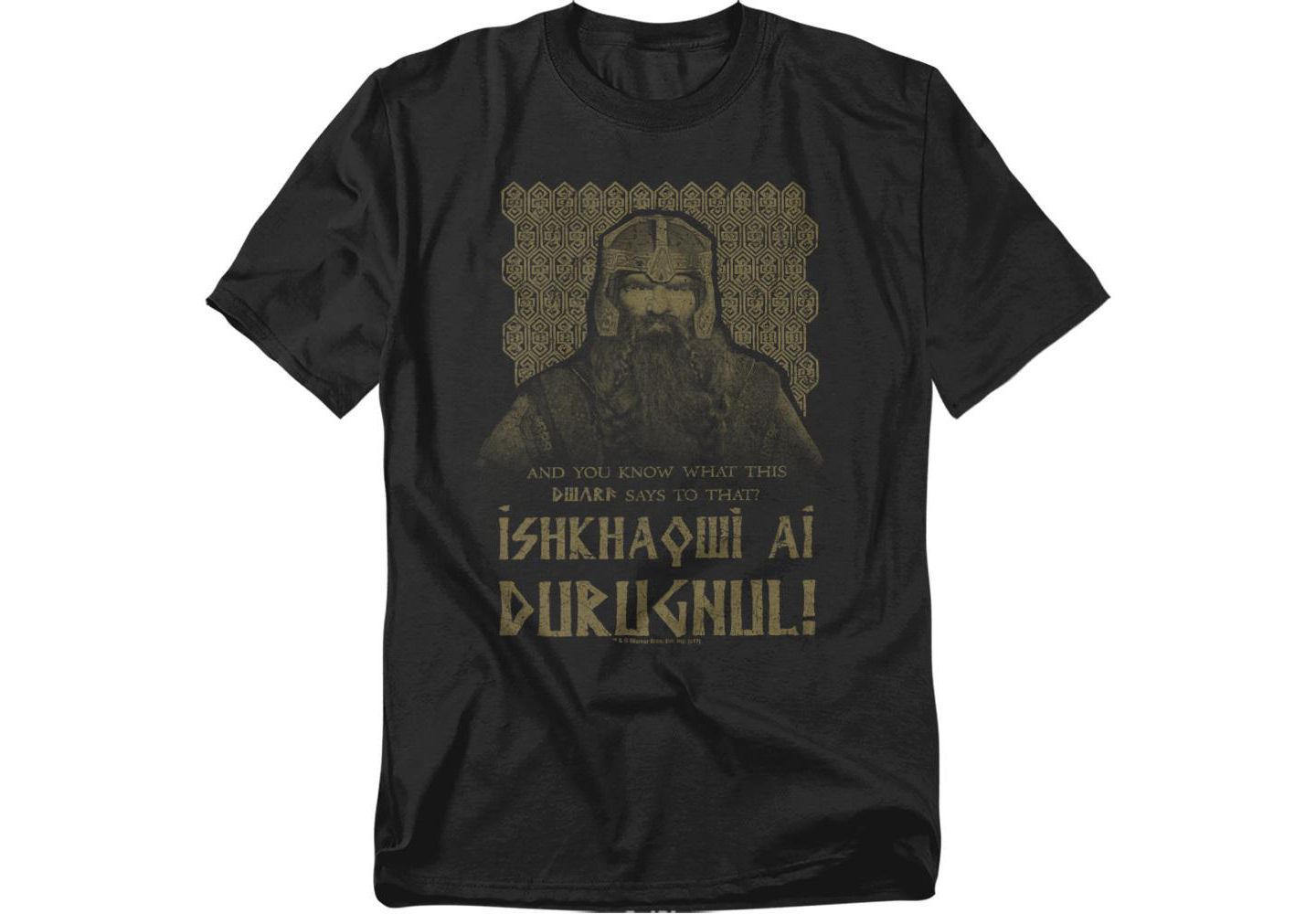 Мужская футболка Lord Of The Rings Big & Tall Ishkhaqwi Durugnul, цвет: Чёрный — фото 1