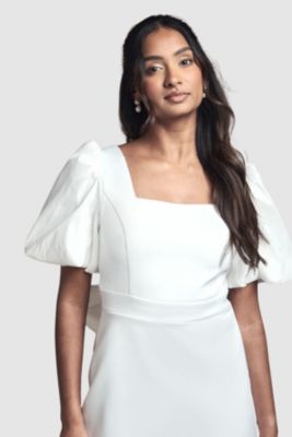 Women's Taffeta Bow Back Mini Dress