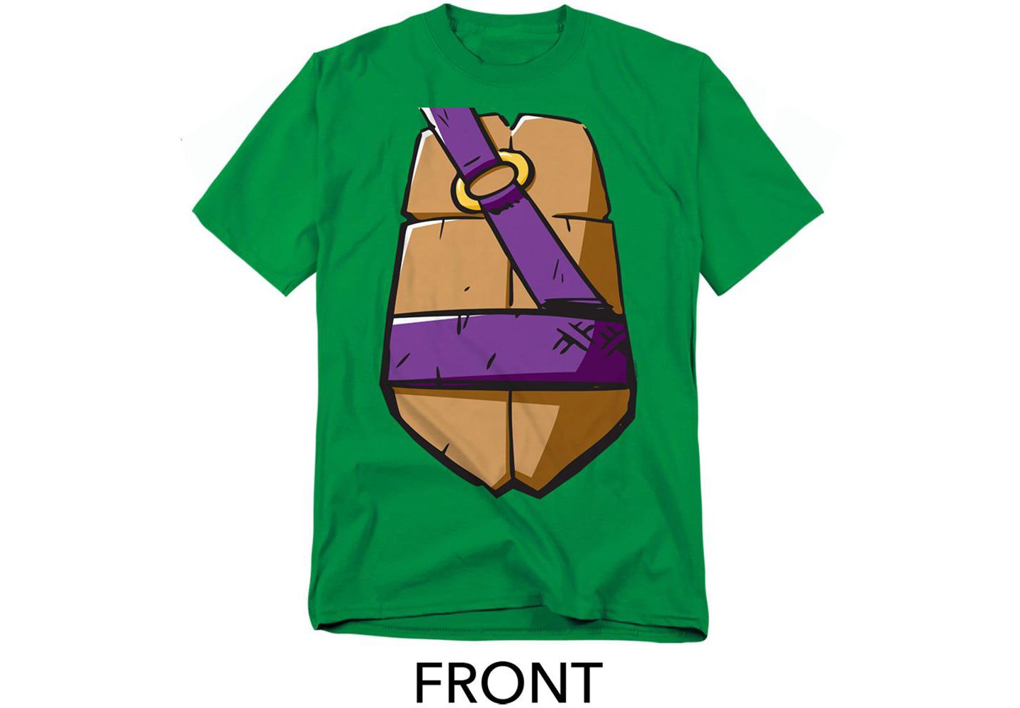 Мужская футболка Teenage Mutant Ninja Turtles 2012 Donatello Shell Front Back, цвет: Зелёный — фото 2