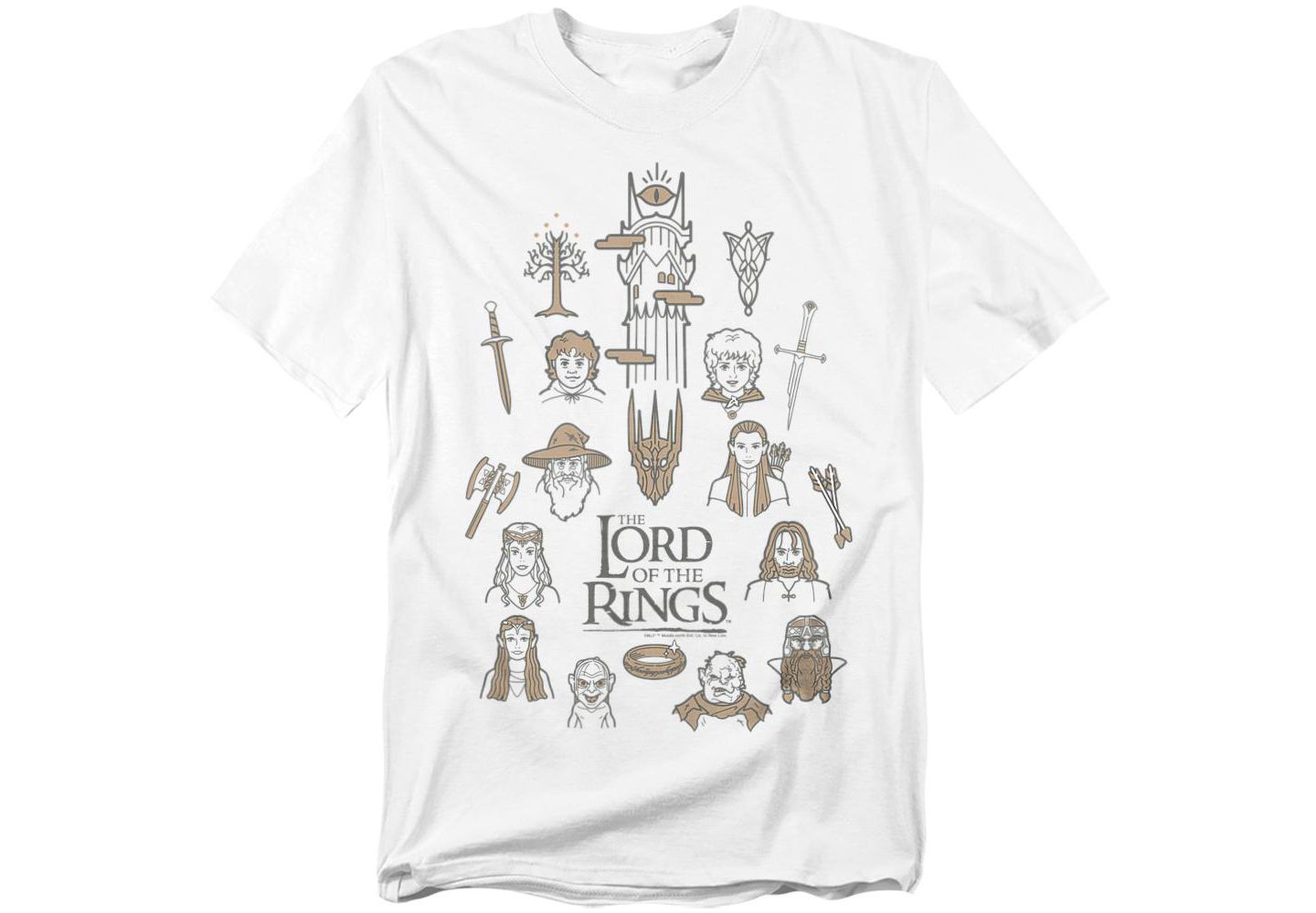 Мужская футболка Lord Of The Rings Doodle Icons — фото 1