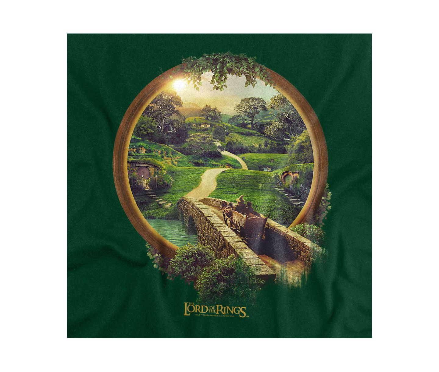 Мужская футболка Lord Of The Rings Epic Journey The Shire, цвет: Тёмно-зелёный — фото 2
