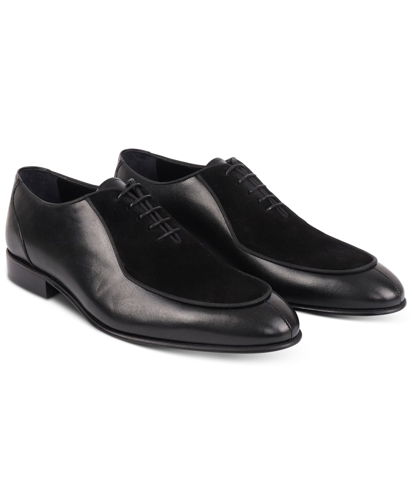Обувь VELLAPAIS Men's Ovalo Lace-Up Oxford Dress Shoes, цвет: Чёрный — фото 6