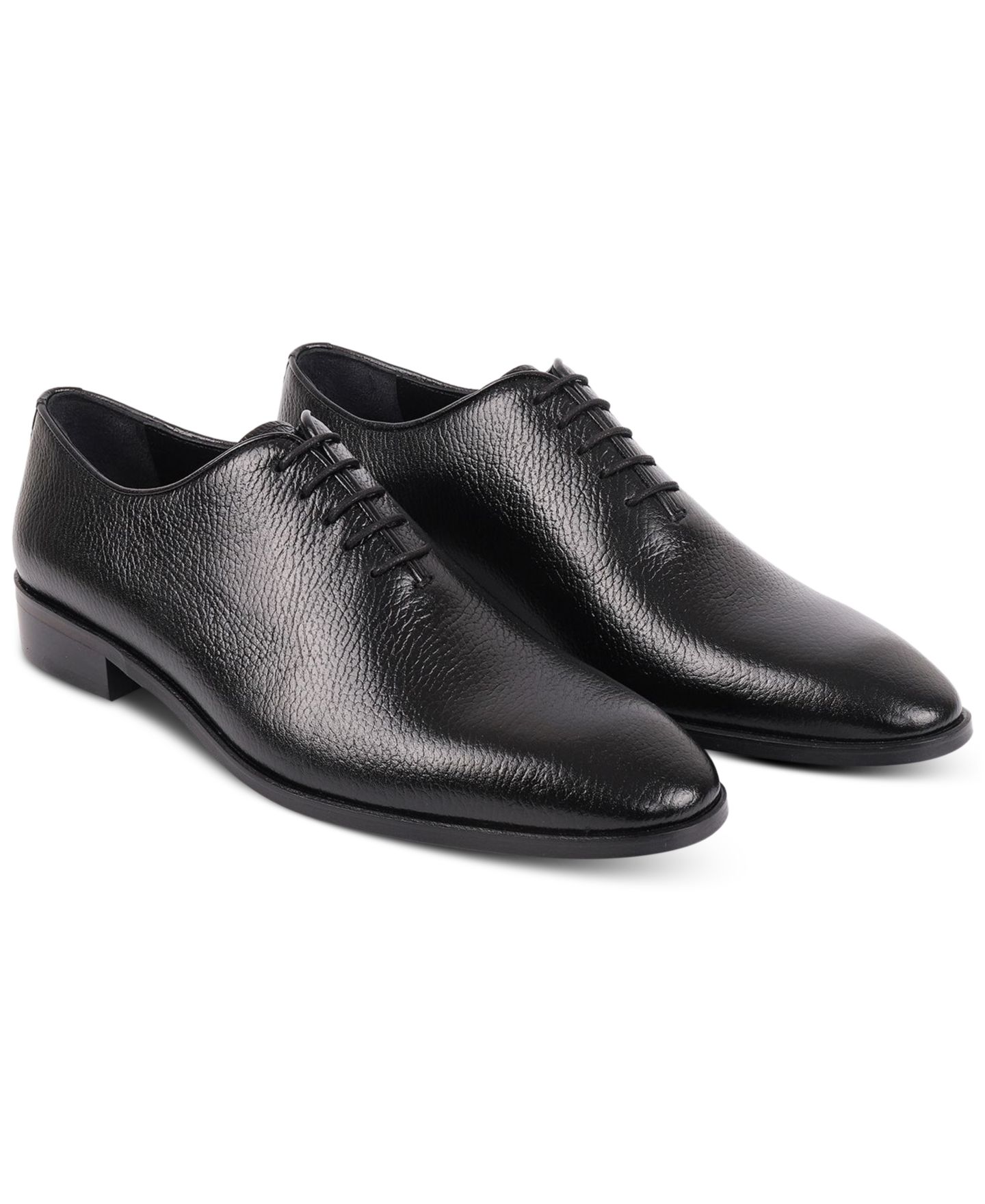 Обувь VELLAPAIS Men's Newark Wholecut Oxford Lace-Up Dress Shoes, цвет: Чёрный — фото 6