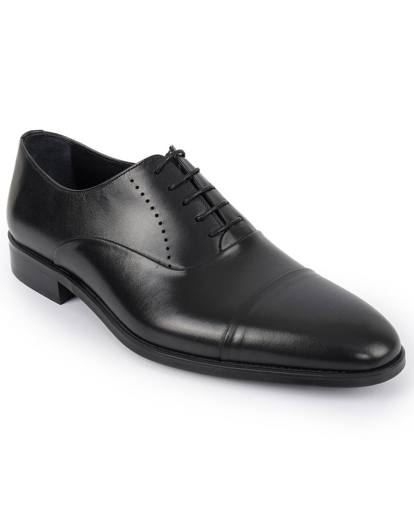 Мужские туфли VELLAPAIS Dinero Lace-Up Oxford Dress Shoes, цвет: Чёрный — фото 1
