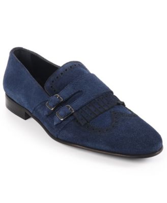 VELLAPAIS - Men's Nexus Double Monk Wingtip Slip-On Shoes