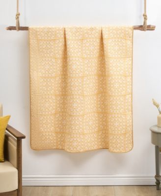 Granny Squares Reversible Jacquard Woven Throw, 50" x 60"
