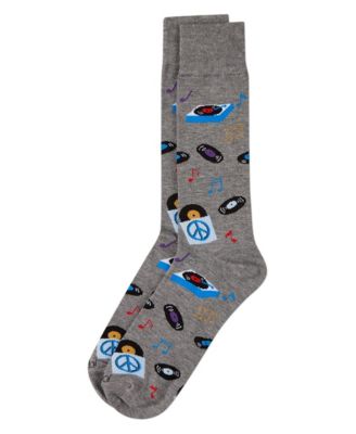 Men's Vinyl Tunes Novelty Crew Socks