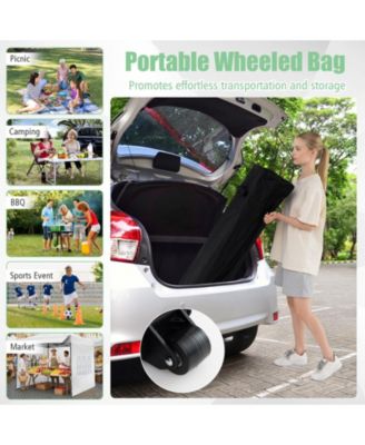 10x10 ft Pop-Up Canopy Tent with Awning and Sidewalls, Party or Picnic