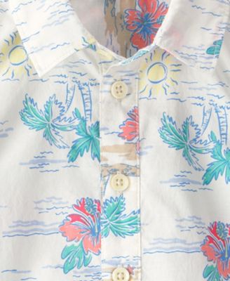 Baby Boys' Tropical Beach Short-Sleeve Romper