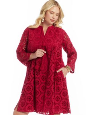 Women's Eyelet Shirtdress