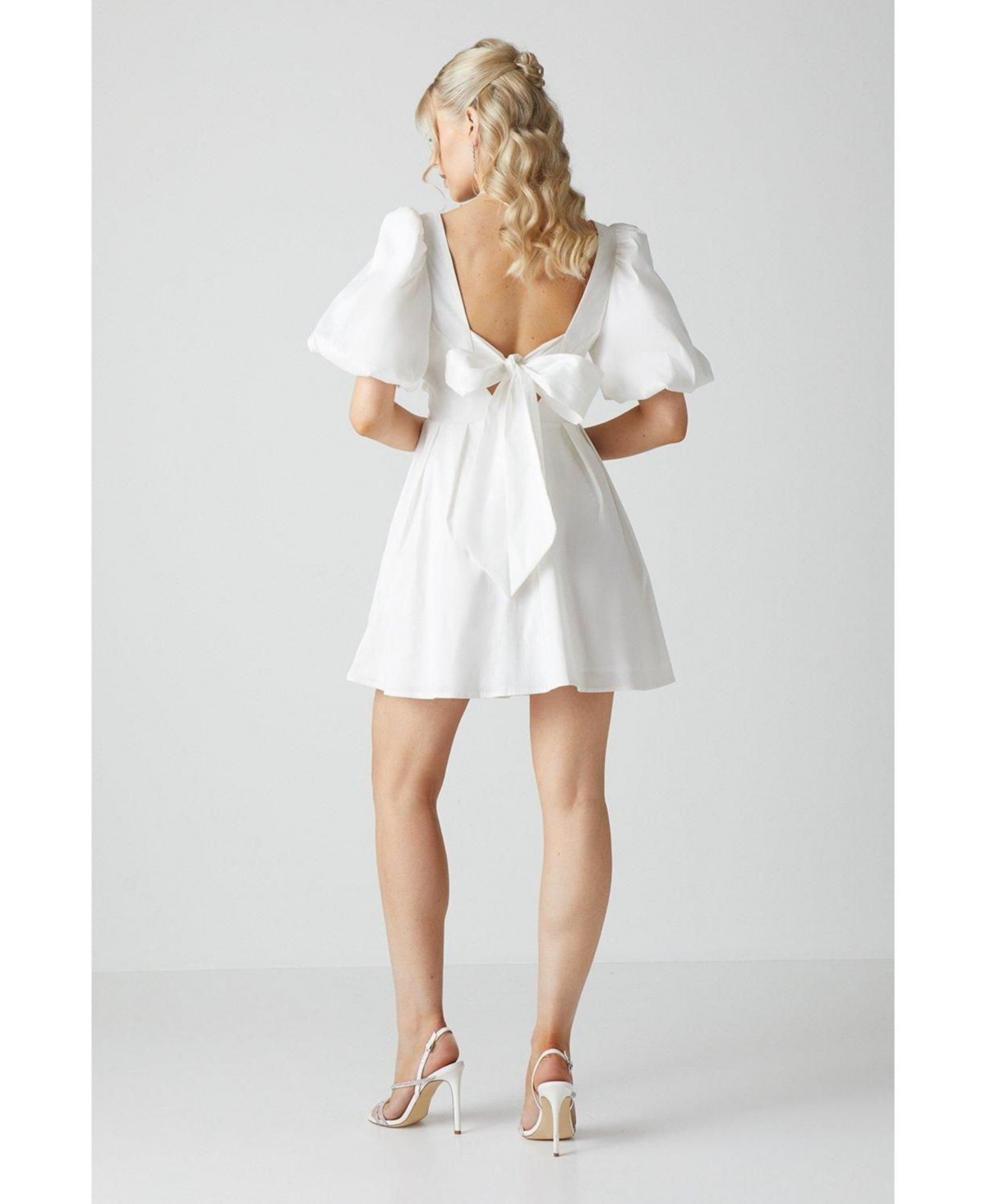 Coast Women's Puff Sleeve Mini Wedding Dress