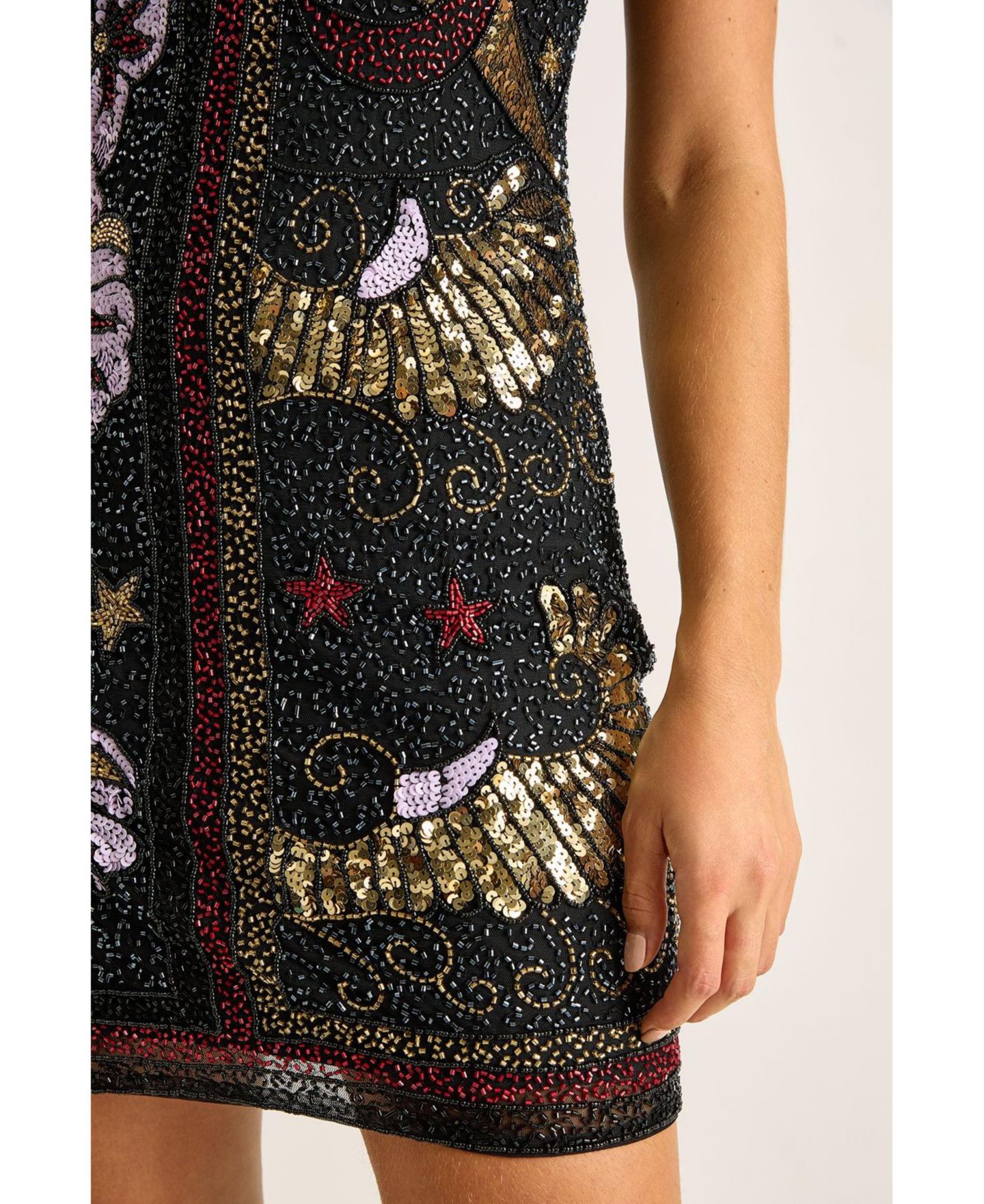 Женское платье Nasty Gal Celestial Beaded Mini, цвет: Чёрный — фото 7