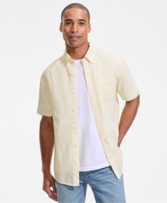Men's Short Sleeve Seersucker Shirt