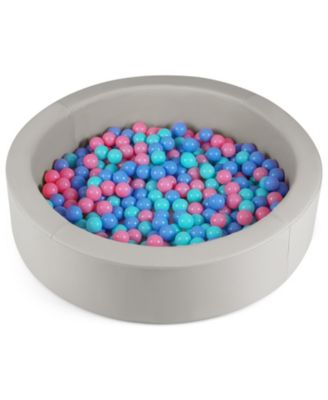 42.5-Inch Round Foam Ball Pit for Toddlers with Sponge Filling, Washable Cover