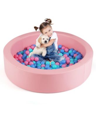 42.5-Inch Round Foam Ball Pit for Toddlers with Sponge Filling, Washable Cover