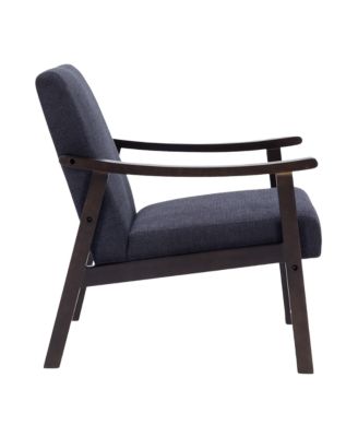 Mid-Century Modern Chair with Solid Wood Frame